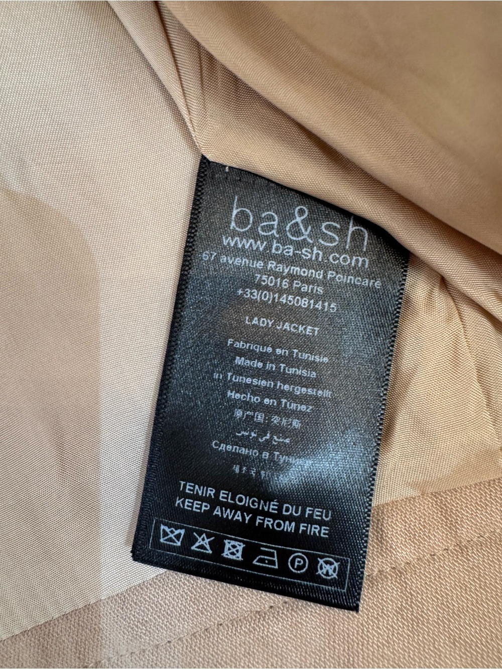 ba&sh Cropped Beige Utility Jacket - Picture 4 of 4